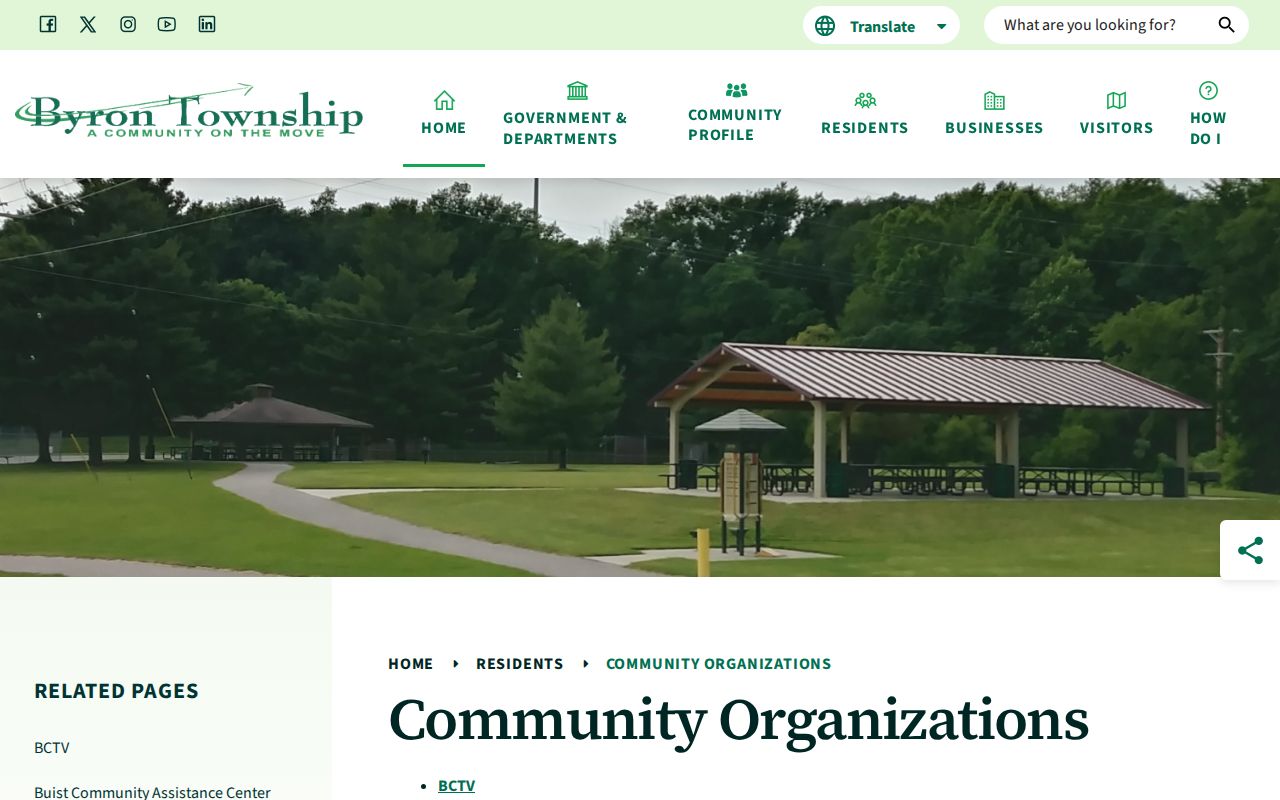 Byron Township neighbors community organizations directory