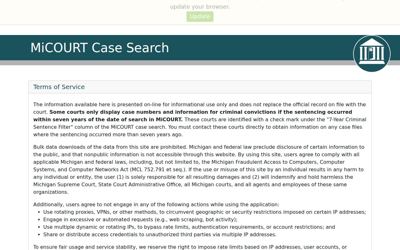 Byron Township residents directory MiCOURT case search